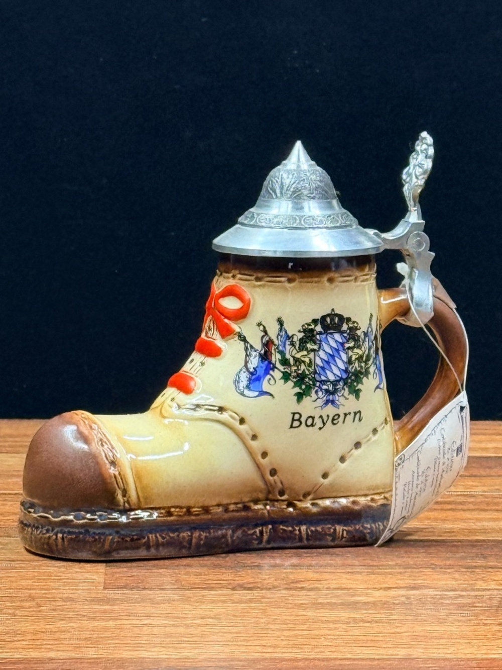 KING Shoe Shaped Beer Stein “Bayern”